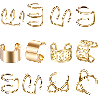 6Pcs 6 Styles Alloy Rhinestone Hair Accessories EJEW-WH20005-003G-1
