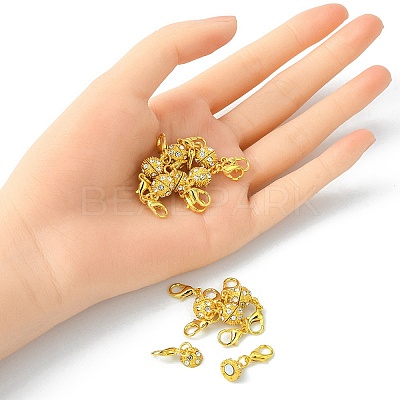 1Pc Alloy Crystal Rhinestone Magnetic Clasps ALRI-YW0001-11G-1