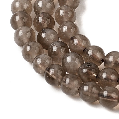 Natural Smoky Quartz Beads Strands G-B167-A09-4mm-1