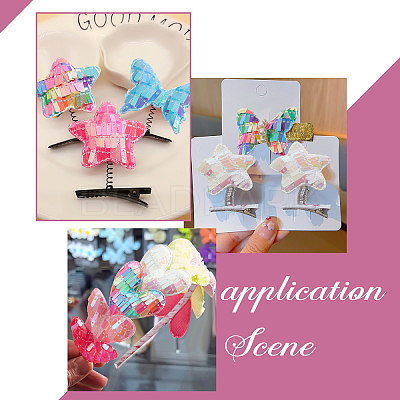 72Pcs 18 Style Fabric & Sequin Ornament  Accessories DIY-AR0002-23-1