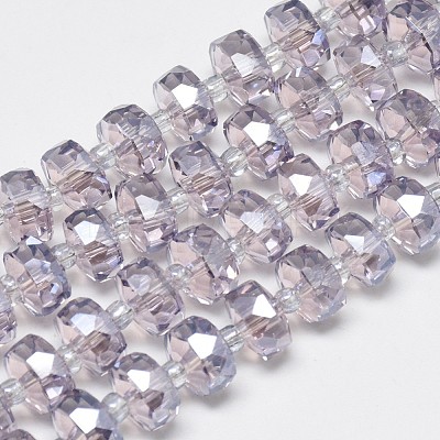 Electroplate Glass Beads Strands EGLA-Q083-8mm-A05-1