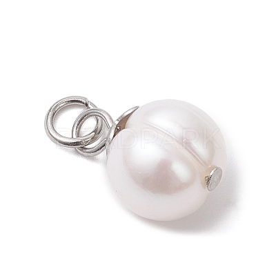 Natural Pearl Potato Charms PALLOY-JF04617-1