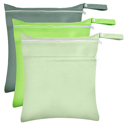3Pcs 3 Colors Cloth Makeup Storage Zipper Bags ABAG-GL0001-08-1