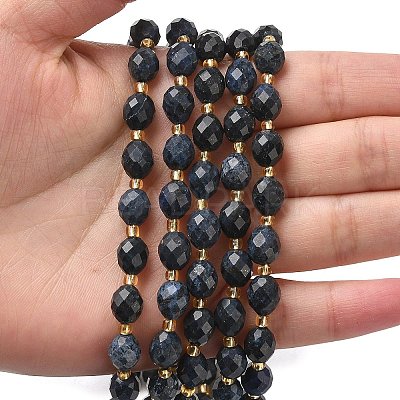 Natural Dumortierite Beads Strands G-F809-A39-01-1