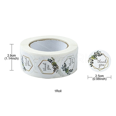 1 Inch Thank You Sticker Rolls STIC-YW0001-05-1