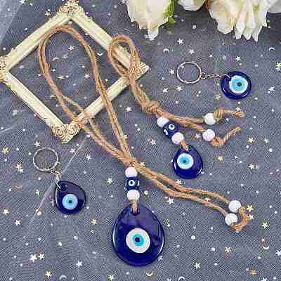 DIY Evil Eye Jewelry Making Finding Kits DIY-SZ0008-07-1