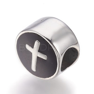 304 Stainless Steel European Beads X-STAS-E454-46AS-1