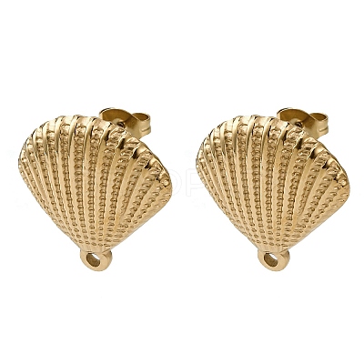 304 Stainless Steel Stud Earring Findings STAS-A121-01G-1