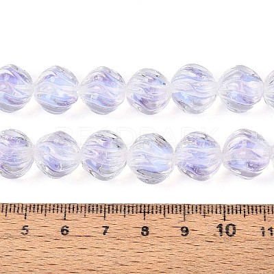 Textured Inner Flower Handmade Lampwork Beads LAMP-T024-07E-1