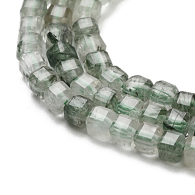 Natural Green Rutilated Quartz Beads Strands G-H042-B13-01-1
