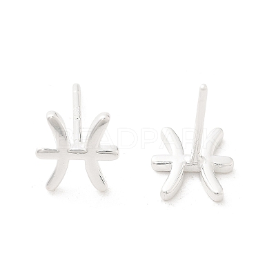 925 Sterling Silver Stud Earrings EJEW-K303-01S-12-1