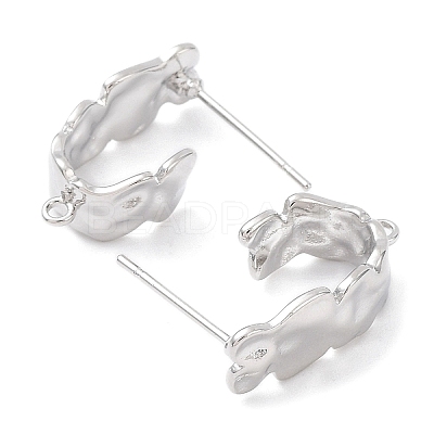 Brass Stud Earring Findings KK-C031-07P-1
