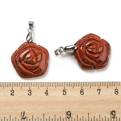 Natural Red Jasper Carved Pendants G-I319-02P-A05-1