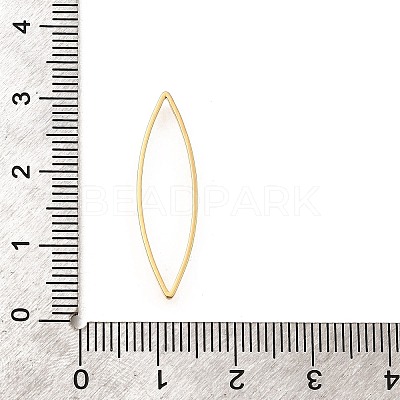 Brass Open Back Bezel Link Rings KK-B152-08B-G-1