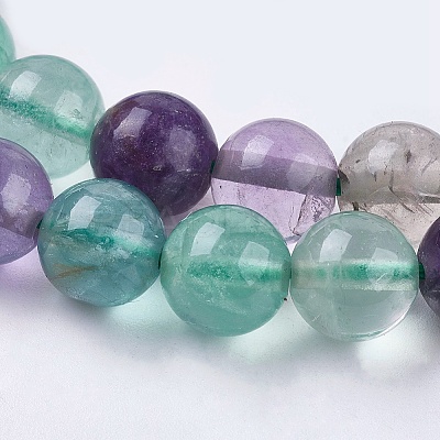 Natural Fluorite Beads Strands X-G-E468-F01-6mm-1