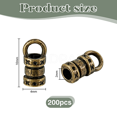 200Pcs Tibetan Style Zinc Alloy Cord End FIND-PH0028-31AB-1