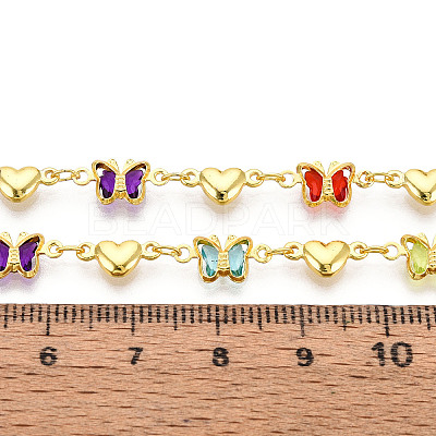 Brass with Glass Chains CHC-T018-15A-G-1
