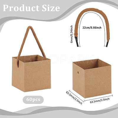 Waterproof Kraft Paper Succulents Wraps with Handle for Wedding Baby Shower Favors CON-WH0115-03-1