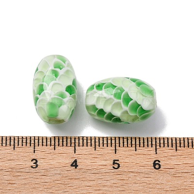 Two Tone Handmade Lampwork Beads LAMP-K042-01-1
