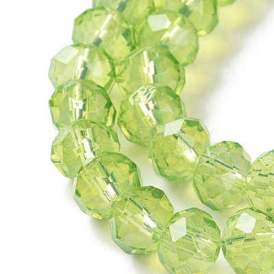 Baking Paint Transparent Glass Beads Strands LS-DGLA-A034-J8MM-D07-1