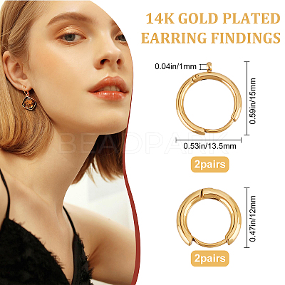 4 Pairs 2 Style 304 Stainless Steel & 316 Surgical Stainless Steel Huggie Hoop Earring STAS-BBC0001-08-1