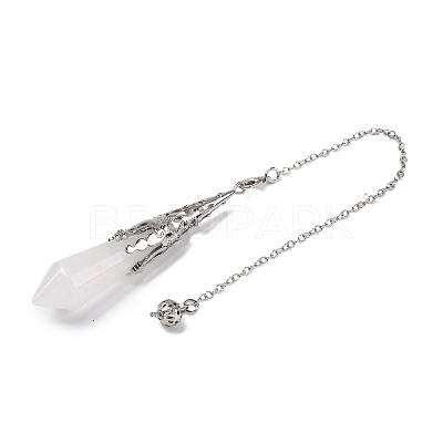 Natural Quartz Crystal Pointed Dowsing Pendulum Big Pendants G-H285-06P-A25-1