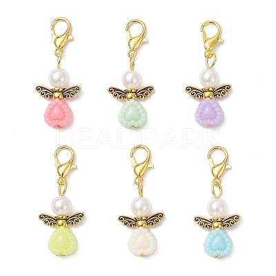 Angel Acrylic Pendant Decorations HJEW-JM04015-02-1