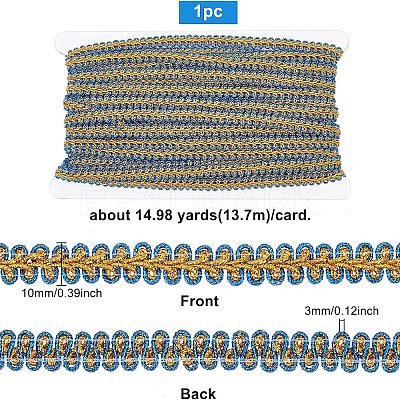 Lace Trim Polyester Ribbon for Jewelry Making OCOR-WH0071-007A-1