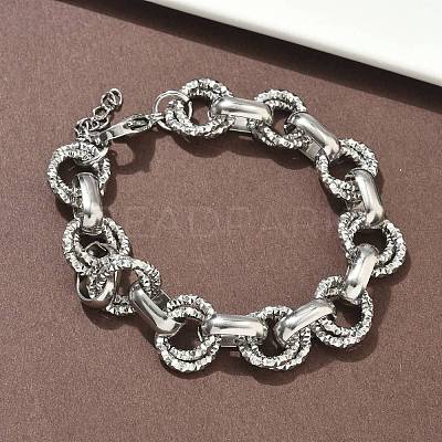 304 Stainless Steel Rolo Chain Bracelets for Women BJEW-S176-01P-B-1