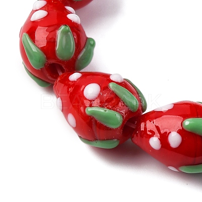 Handmade Lampwork Beads Strands LAMP-R109B-15A-1