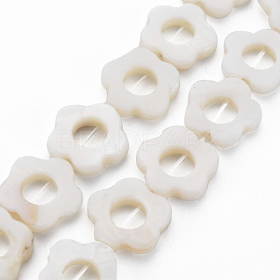Freshwater Shell Beads Frames Strands SHEL-T009-14A-1