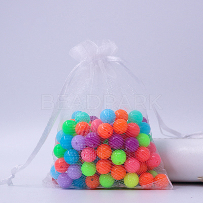 Rectangle Organza Drawstring Bags CON-PW0001-054C-01-1