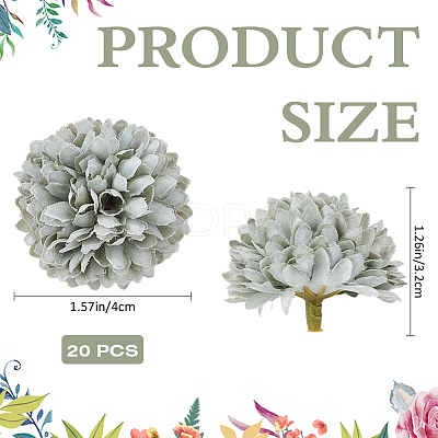 20Pcs Chrysanthemum Flower Ornaments AJEW-CN0003-07E-1