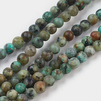 Natural African Turquoise(Jasper) Bead Strands LS-G-A130-2mm-L03-1