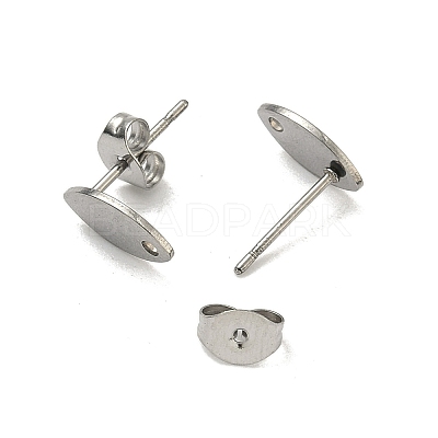 Non-Tarnish 304 Stainless Steel Stud Earring Findings STAS-R063-36-1