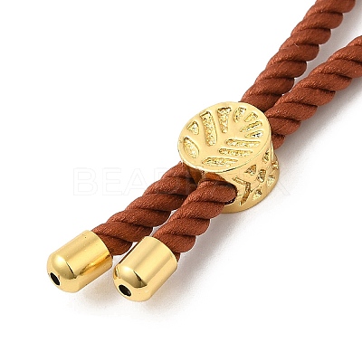Twisted Nylon Cord Silder Bracelets DIY-B066-03G-1