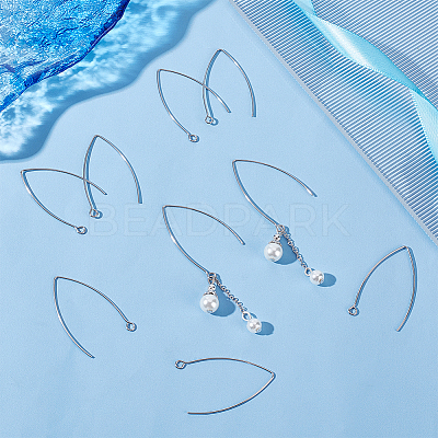 200Pcs 304 Stainless Steel Earring Hooks STAS-UN0058-49-1