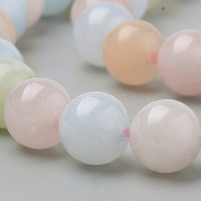 Natural Morganite Beads Strands G-Q961-08-6mm-1