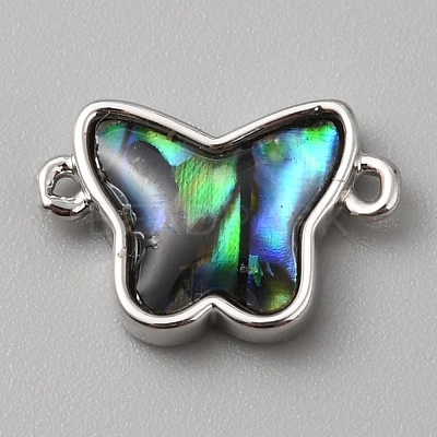Paua Shell Connector Charms LS-FIND-WH0110-489P-1