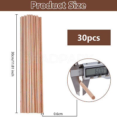 Wood Craft Sticks WOOD-WH0125-11D-1