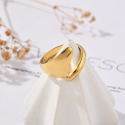 304 Stainless Steel Open Cuff Rings RJEW-R014-03G-04-1