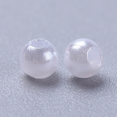 Imitated Pearl Acrylic Beads PACR-3D-1-1