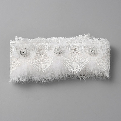 Polyester Embroidery Lace Ribbons OCOR-WH0090-011-1