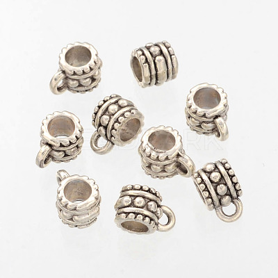 Charm Carrier Barrel Tibetan Silver Tube Bails AB644H-1