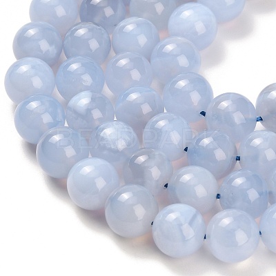Natural Blue Lace Agate Beads Strands G-L634-B02-10mm-1