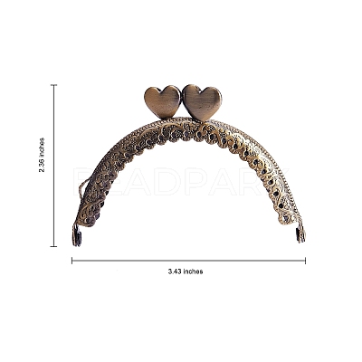 3Pcs 3 Colors Iron Purse Frames Handles IFIN-SZ0001-15-1