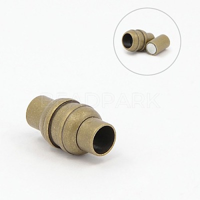 Brass Magnetic Clasps with Glue-in Ends KK-M049-5mm-AB-NF-1