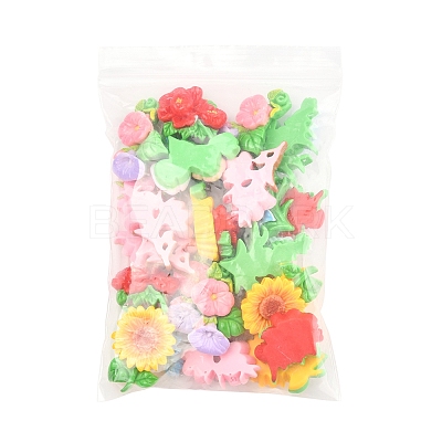 25Pcs 5 Styles Opaque Resin Cabochons RESI-FS0001-97-1
