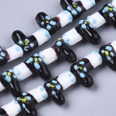 Handmade Lampwork Beads Strands LAMP-R142-04A-1