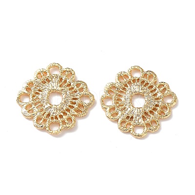 Brass Hollow Flower Multi-Strand Links KK-Z164-01G-1